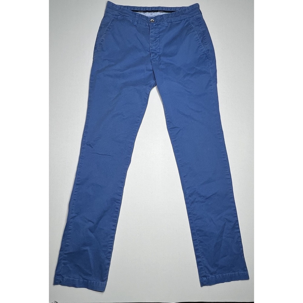 SPADA Roma Chino Pants Trouser Mens Sz 32 Straight Leg Luxury Italy Blue Stretch